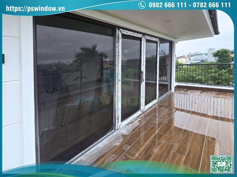 Pswindow lắp cửa nhôm Maxpro mở quay phụ kiện Cmech cao cấp