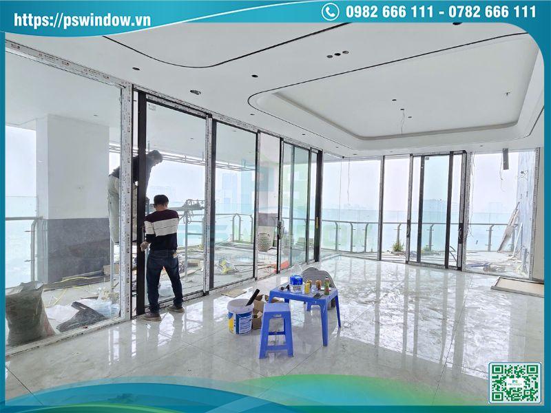 Pswindow lắp đặt cửa nhôm Maxpro cao cấp cho penthouse tại Mễ Trì
