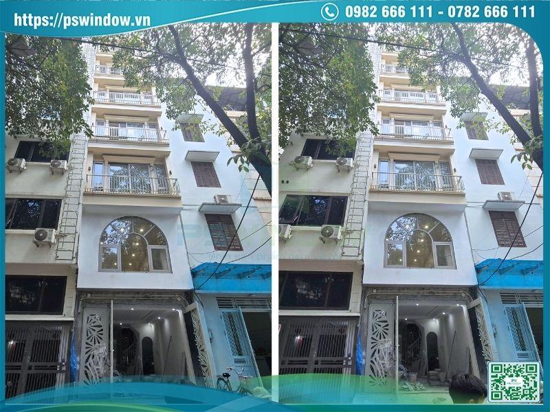 Hình ảnh Lắp Đặt Cửa Nhôm Maxpro Cho Nhà Phố Tại Hoàng Quốc Việt, Hà Nội