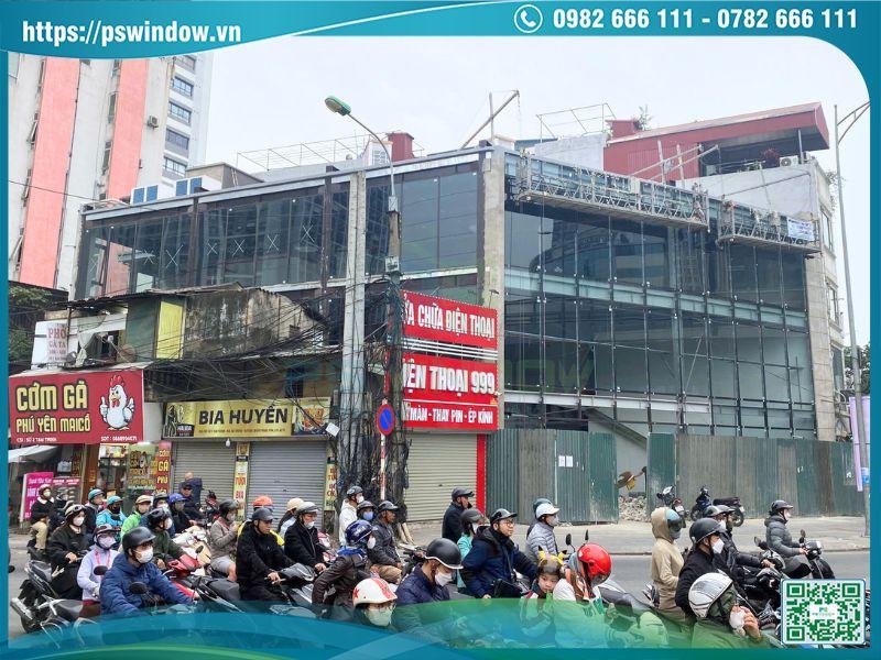 Vách kính mặt dựng sau khi lắp đặt hoàn thiện