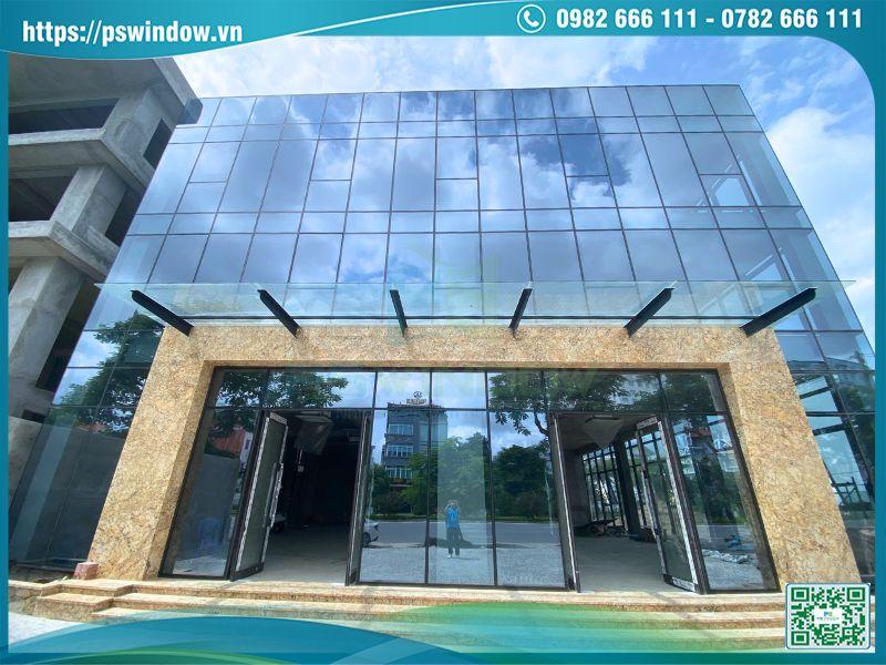 Vách mặt dựng nhôm kính hiện đại
