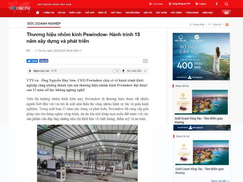 Báo VTV viết về Pswindow Báo VTV viết về Pswindow