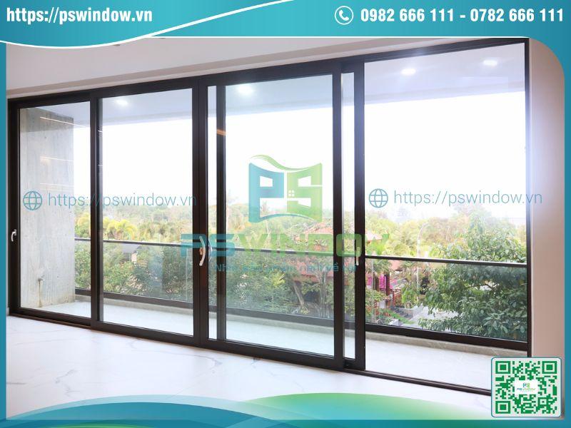 Bộ cửa nhôm Maxpro 4 cánh mở trượt Bộ cửa nhôm Maxpro 4 cánh mở trượt