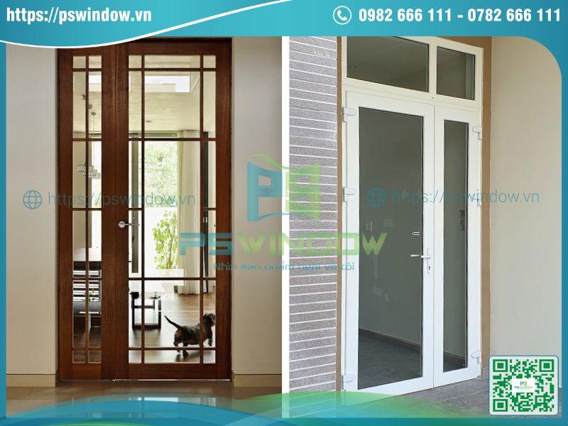 Cửa đi 2 cánh lệch kích thước đẹp Cửa đi 2 cánh lệch kích thước đẹp