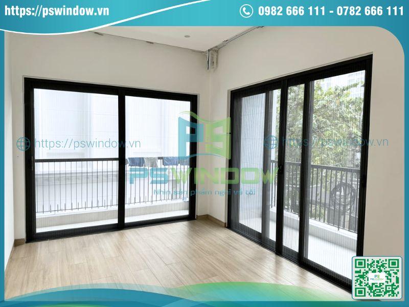 Cửa lùa nhôm kính tích hợp lưới chống muỗi Cửa lùa nhôm kính tích hợp lưới chống muỗi