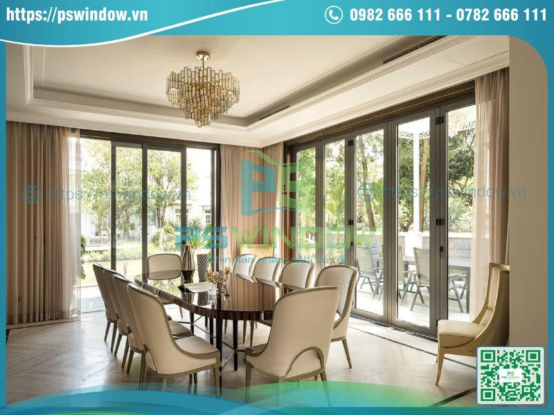 Cửa mở quay và cửa lùa Roto cho nhà hàng sang trọng Cửa mở quay và cửa lùa Roto cho nhà hàng sang trọng