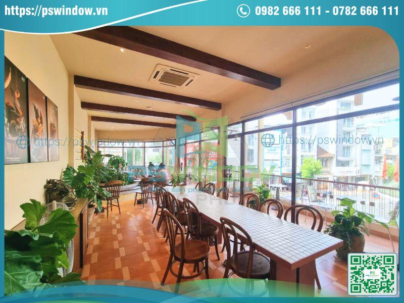 Cửa nhôm kính cách âm, cách nhiệt cho quán cafe Cửa nhôm kính cách âm, cách nhiệt cho quán cafe