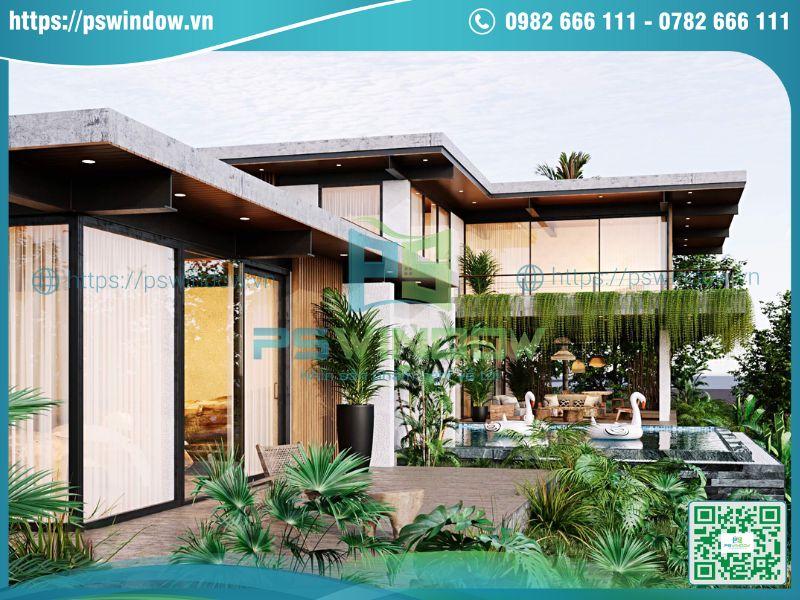 Cửa nhôm kính cho biệt thự phong cách tropical Cửa nhôm kính cho biệt thự phong cách tropical
