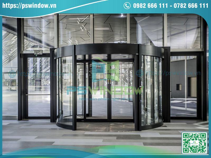 Cửa nhôm kính tự động lắp đặt cho công trình thương mại Cửa nhôm kính tự động lắp đặt cho công trình thương mại