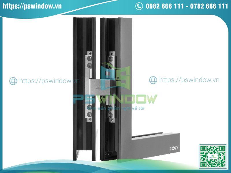 Cửa nhôm Kogen hệ xếp gấp slim 50 ẩn bản lề Cửa nhôm Kogen hệ xếp gấp slim 50 ẩn bản lề