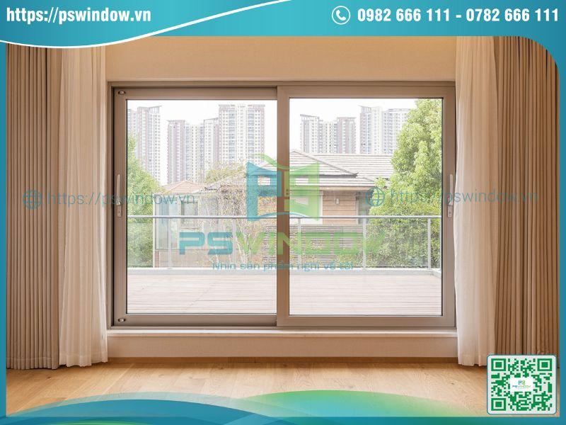 Cửa nhôm lùa cao cấp màu champagne anode siêu bền đẹp Cửa nhôm lùa cao cấp màu champagne anode siêu bền đẹp