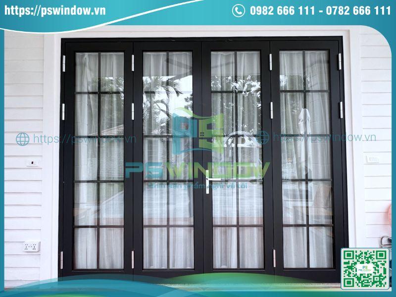 Cửa nhôm Lumal 4 cánh mở quay Cửa nhôm Lumal 4 cánh mở quay