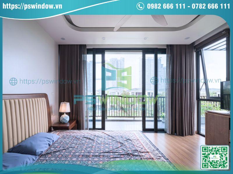 Cửa nhôm Roto mở trượt và cửa sổ mở hất ô kính fix dưới Cửa nhôm Roto mở trượt và cửa sổ mở hất ô kính fix dưới