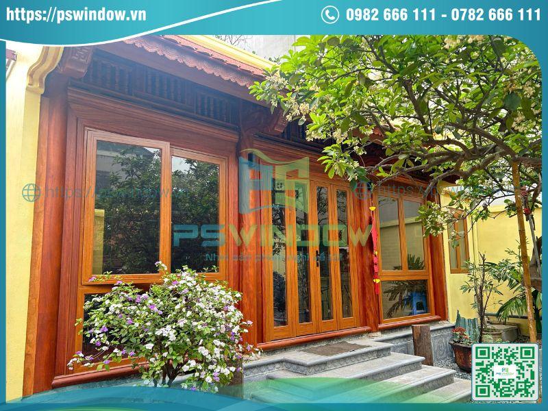 Cửa nhôm Xingfa sơn tĩnh điện màu vân gỗ Cửa nhôm Xingfa sơn tĩnh điện màu vân gỗ