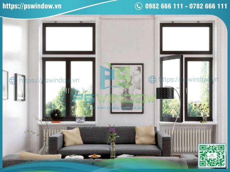 Cửa sổ mở quay 2 cánh nhôm Lumal Cửa sổ mở quay 2 cánh nhôm Lumal