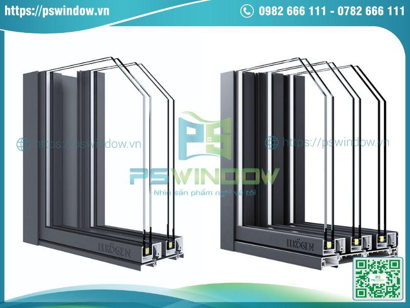 Hệ cửa lùa slim Kogen Hệ cửa lùa slim Kogen