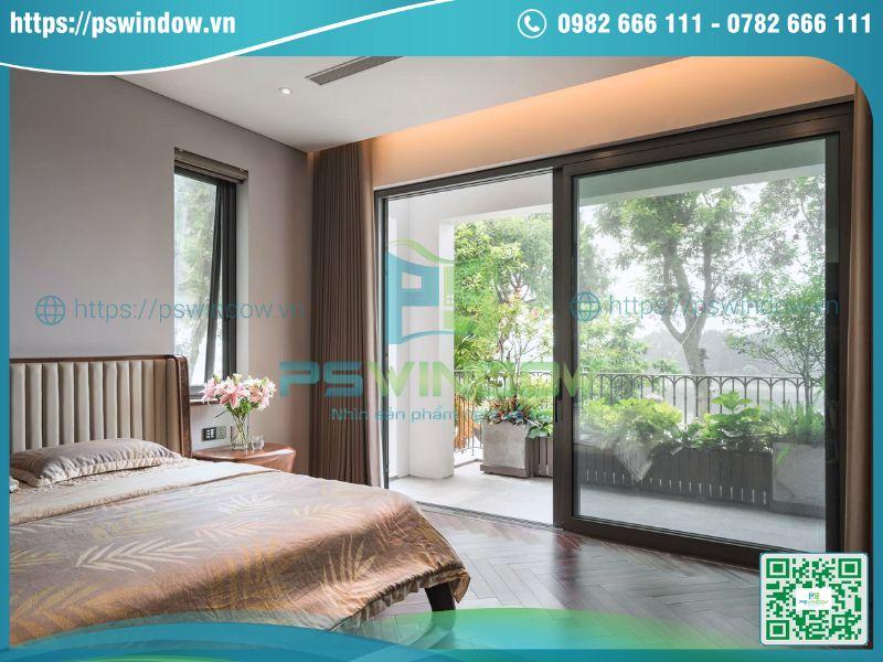 Mẫu cửa nhôm kính phòng ngủ biệt thự Mẫu cửa nhôm kính phòng ngủ biệt thự