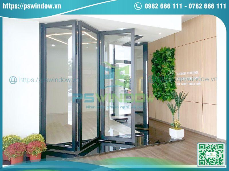 Mẫu cửa nhôm Maxpro xếp trượt màu đen hiện đại Mẫu cửa nhôm Maxpro xếp trượt màu đen hiện đại