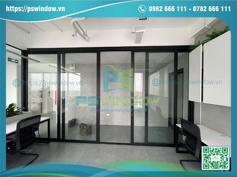 Mẫu cửa nhôm Xingfa 4 cánh lùa Pswindow Mẫu cửa nhôm Xingfa 4 cánh lùa Pswindow
