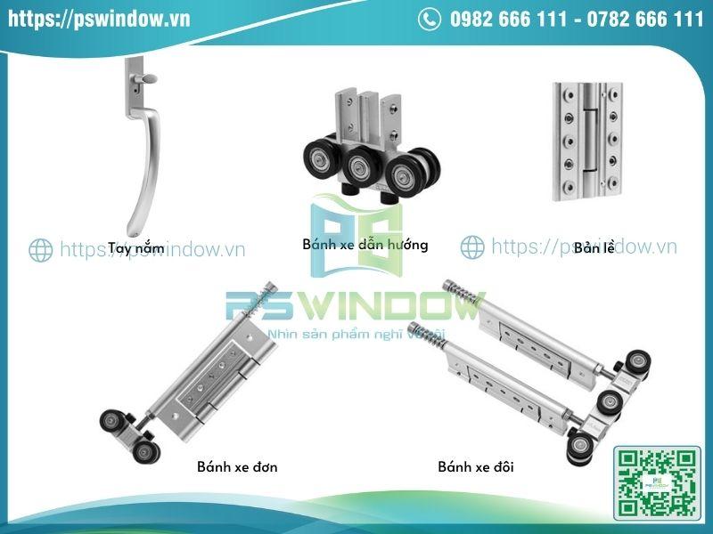 Phụ kiện cửa xếp gấp hệ 68 bản lề ẩn Phụ kiện cửa xếp gấp hệ 68 bản lề ẩn