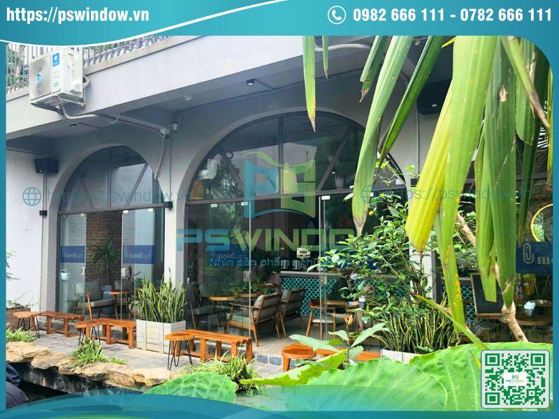 Thiết kế cửa kính quán cafe Pswindow Thiết kế cửa kính quán cafe Pswindow