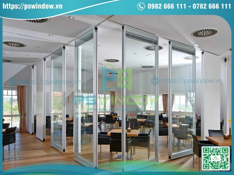 Thiết kế vách ngăn kính di động Thiết kế vách ngăn kính di động