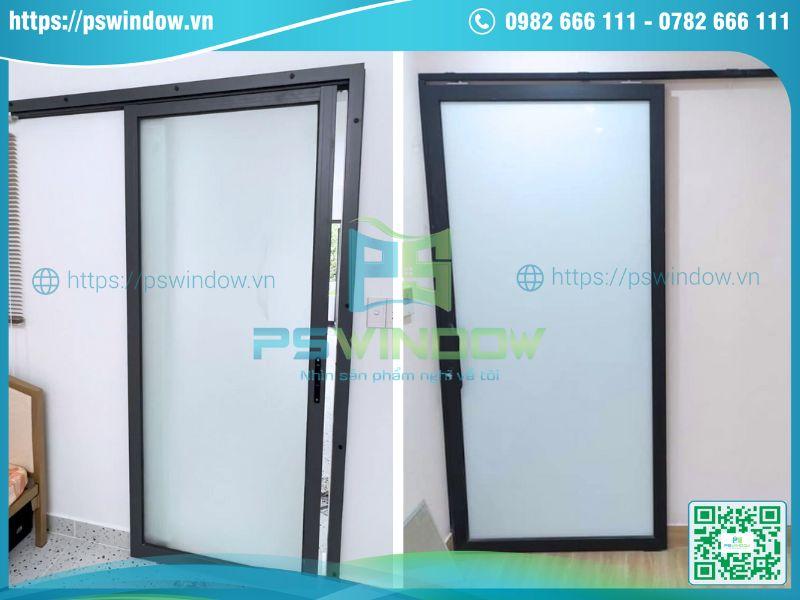 Cửa lùa Xingfa 1 cánh kính trắng sữa Cửa lùa Xingfa 1 cánh kính trắng sữa