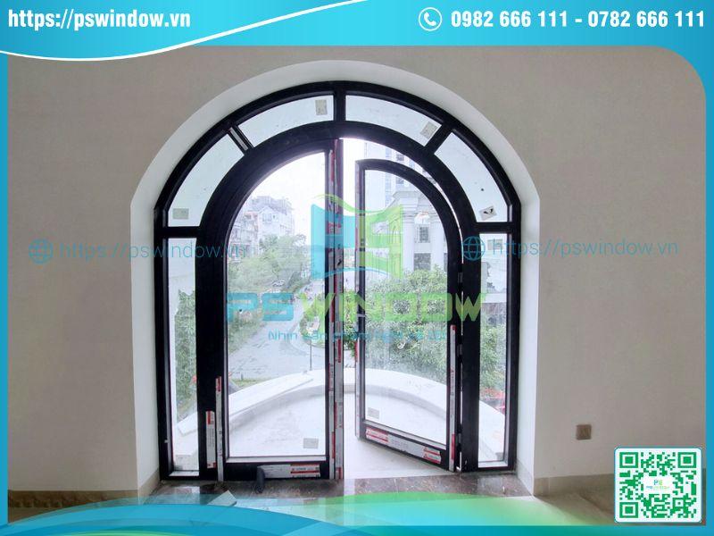 Mẫu cửa mở quay 2 cánh uốn vòm nhôm Xingfa Quảng Đông Mẫu cửa mở quay 2 cánh uốn vòm nhôm Xingfa Quảng Đông