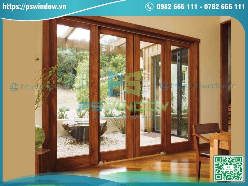 Cửa nhôm giả gỗ thiết kế sang trọng, hiện đại Cửa nhôm giả gỗ thiết kế sang trọng, hiện đại