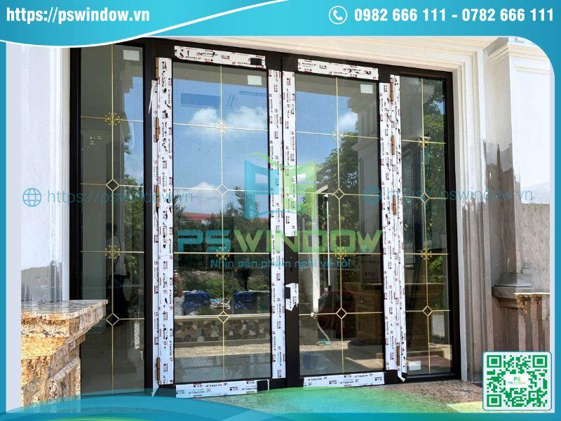 Cửa nhôm kính hộp nan đồng khung nhôm Maxpro cao cấp Cửa nhôm kính hộp nan đồng khung nhôm Maxpro cao cấp