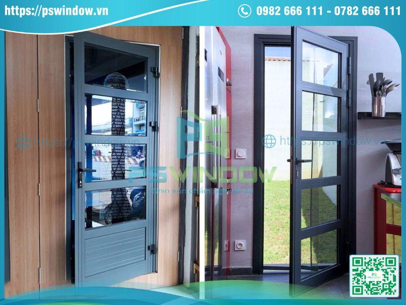 Cửa nhôm Xingfa 1 cánh mở quay chia đố ngang Cửa nhôm Xingfa 1 cánh mở quay chia đố ngang