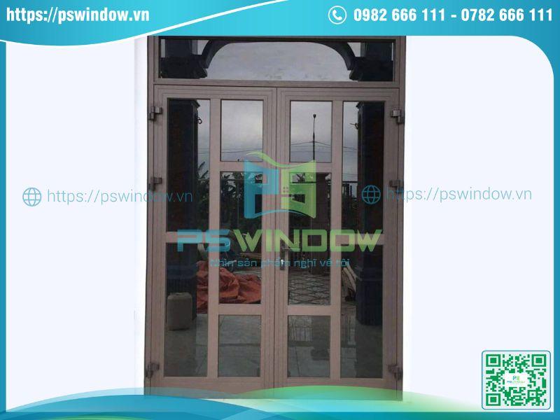 Cửa nhôm Xingfa chia ô màu nâu cafe Cửa nhôm Xingfa chia ô màu nâu cafe