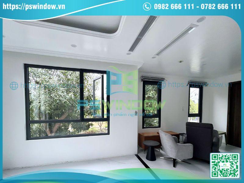 Cửa sổ nhôm Xingfa hệ 55 mở quay, mở hất và vách kính cố định Cửa sổ nhôm Xingfa hệ 55 mở quay, mở hất và vách kính cố định