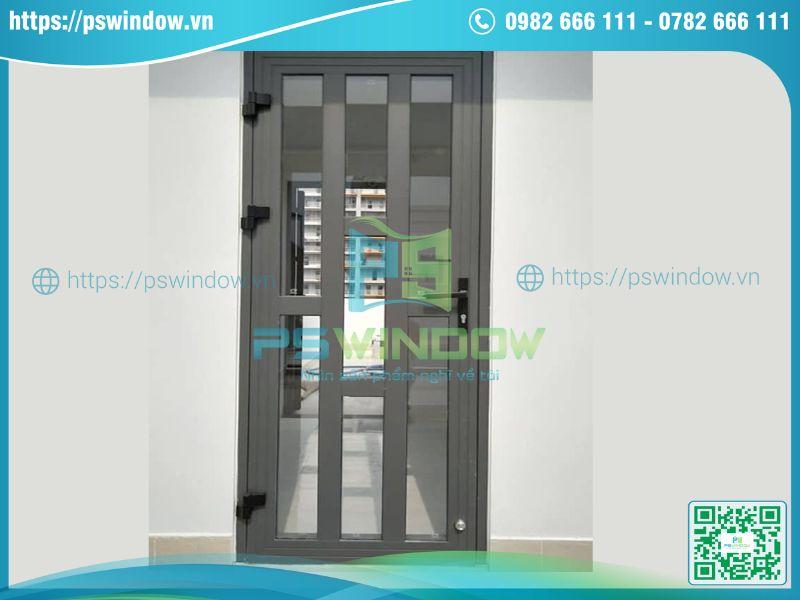 Cửa Xingfa mở quay 1 cánh chia đố ngang và dọc kết hợp Cửa Xingfa mở quay 1 cánh chia đố ngang và dọc kết hợp