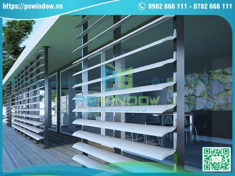 Lam chớp nhôm bảo vệ cửa nhôm kính Lam chớp nhôm bảo vệ cửa nhôm kính