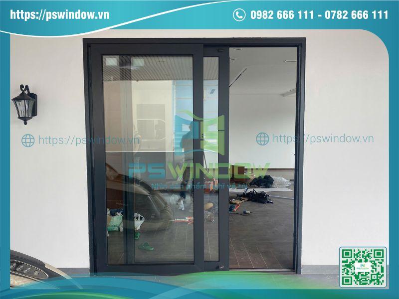 Mẫu cửa đi lùa 2 cánh nhôm Rolan cao cấp Mẫu cửa đi lùa 2 cánh nhôm Rolan cao cấp
