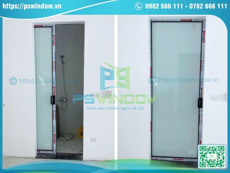 Mẫu cửa lùa 1 cánh cho nhà vệ sinh nhỏ Mẫu cửa lùa 1 cánh cho nhà vệ sinh nhỏ
