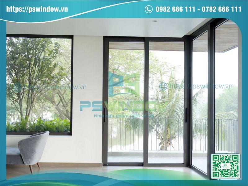 Mẫu cửa lùa vuông góc nhôm Maxpro tối ưu không gian tầm nhìn Mẫu cửa lùa vuông góc nhôm Maxpro tối ưu không gian tầm nhìn
