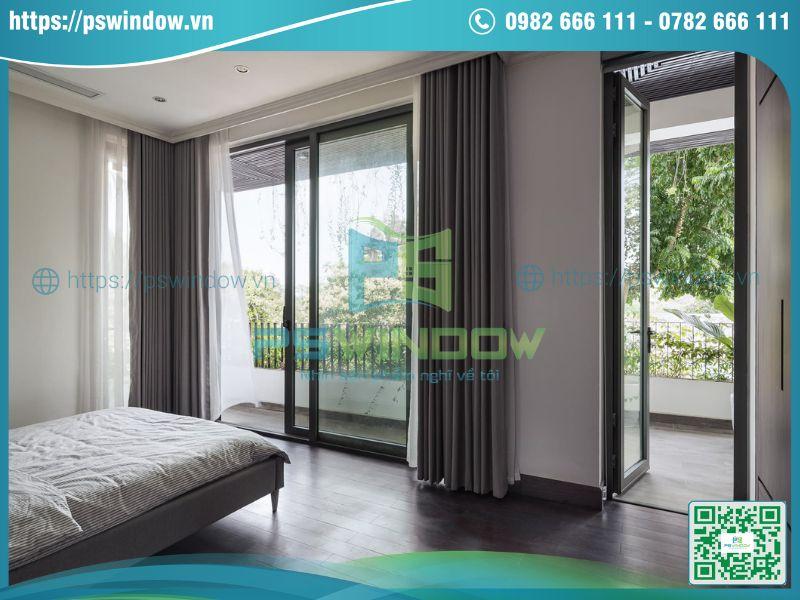 Mẫu cửa nhôm kính đẹp cho phòng ngủ hiện đại Mẫu cửa nhôm kính đẹp cho phòng ngủ hiện đại