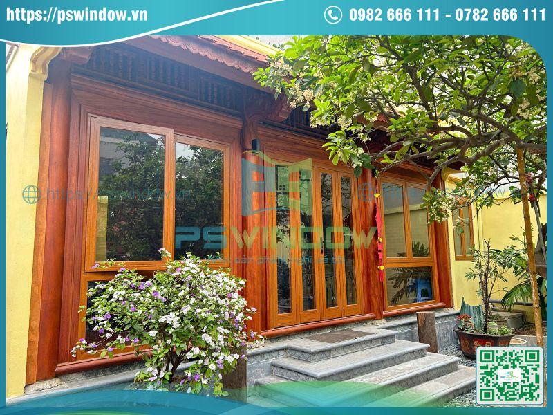 Mẫu cửa nhôm kính đẹp giả gỗ lắp đặt làm cửa chính Mẫu cửa nhôm kính đẹp giả gỗ lắp đặt làm cửa chính