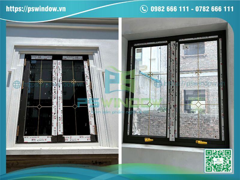 Mẫu cửa nhôm Maxpro 2 cánh mở hất Mẫu cửa nhôm Maxpro 2 cánh mở hất