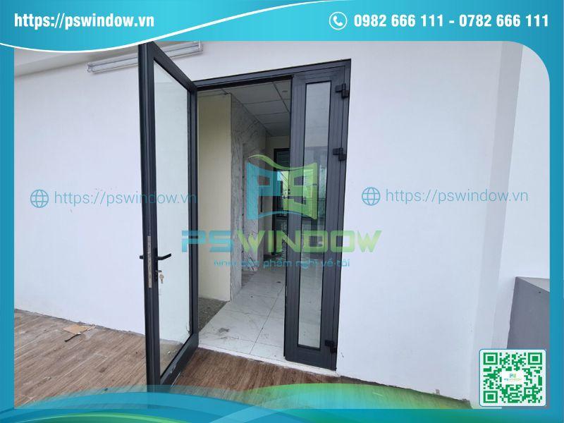 Mẫu cửa nhôm Xingfa 1 cánh mở quay ô fix bên phải Mẫu cửa nhôm Xingfa 1 cánh mở quay ô fix bên phải