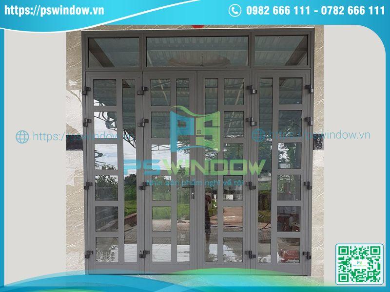 Mẫu cửa nhôm Xingfa chia ô 4 cánh mở quay Mẫu cửa nhôm Xingfa chia ô 4 cánh mở quay