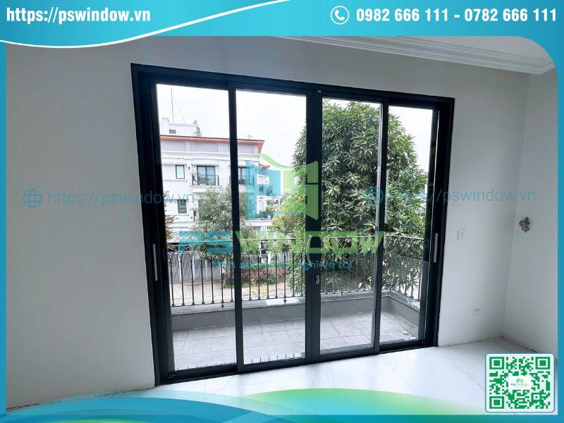 Mẫu cửa nhôm Xingfa lùa 4 cánh ra ban công Mẫu cửa nhôm Xingfa lùa 4 cánh ra ban công