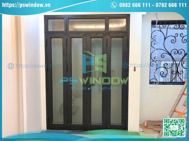 Mẫu cửa nhôm Xingfa mở quay 4 cánh ô kính fix trên Mẫu cửa nhôm Xingfa mở quay 4 cánh ô kính fix trên