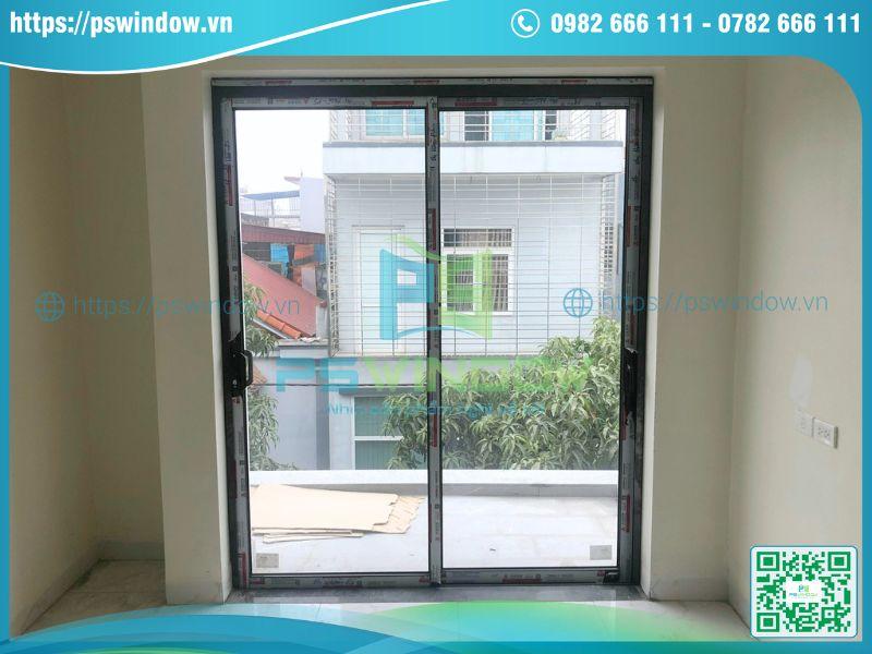 Mẫu cửa phòng ngủ nhôm Xingfa 2 cánh lùa thanh mảnh Mẫu cửa phòng ngủ nhôm Xingfa 2 cánh lùa thanh mảnh