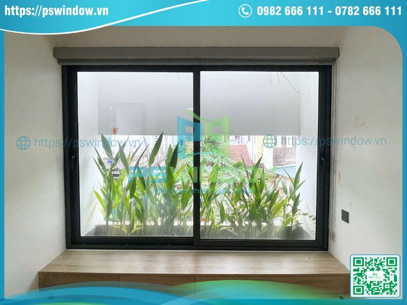 Mẫu cửa sổ nhôm Xingfa lùa 2 cánh hiện đại, tối giản Mẫu cửa sổ nhôm Xingfa lùa 2 cánh hiện đại, tối giản