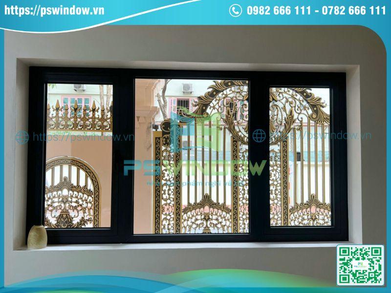 Mẫu cửa sổ nhôm Xingfa mở hất 2 bên, vách kính cố định ở giữa Mẫu cửa sổ nhôm Xingfa mở hất 2 bên, vách kính cố định ở giữa
