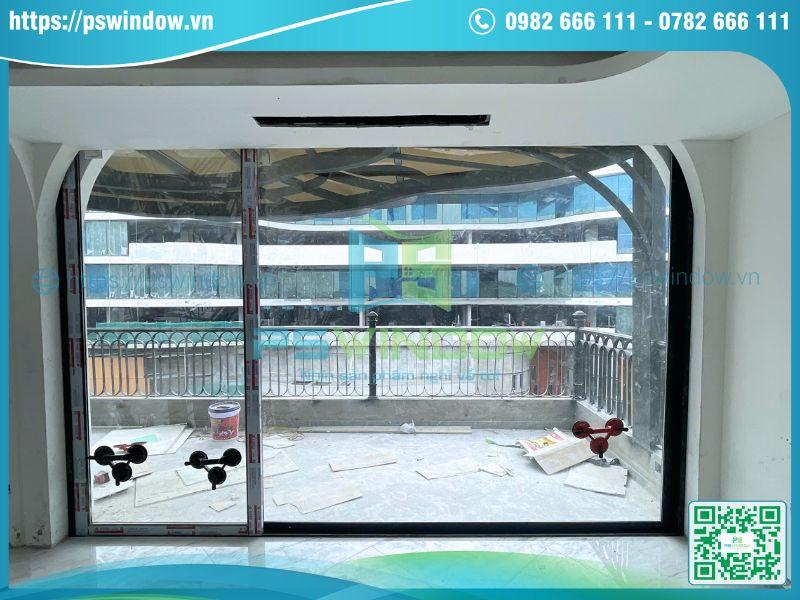 Mẫu cửa Xingfa lùa 1 cánh + fix cho ban công phòng ngủ Mẫu cửa Xingfa lùa 1 cánh + fix cho ban công phòng ngủ