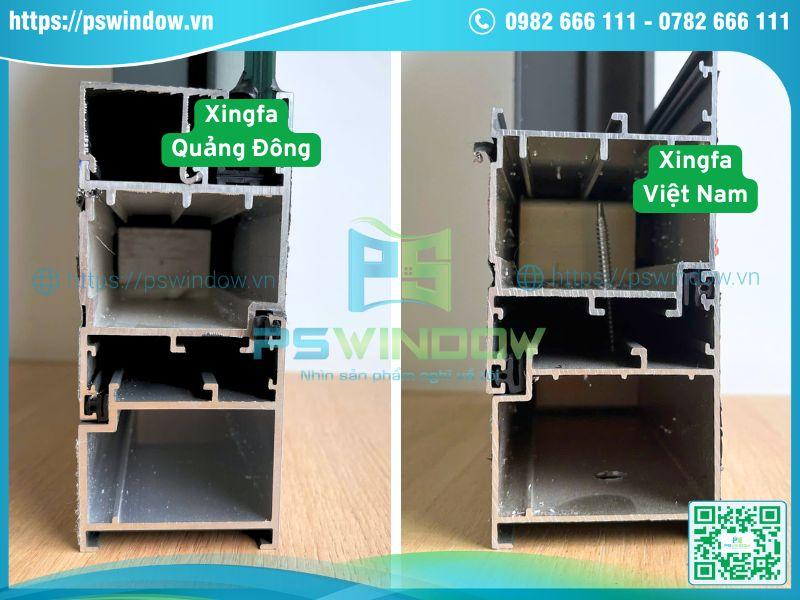 Nhôm Xingfa Quảng Đông dày hơn nhôm Xingfa Việt Nam Nhôm Xingfa Quảng Đông dày hơn nhôm Xingfa Việt Nam